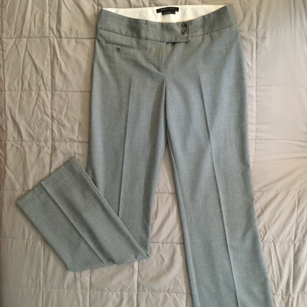 BCBGMaxAzaria Grey Tabitha Wide-Leg Dress Pant